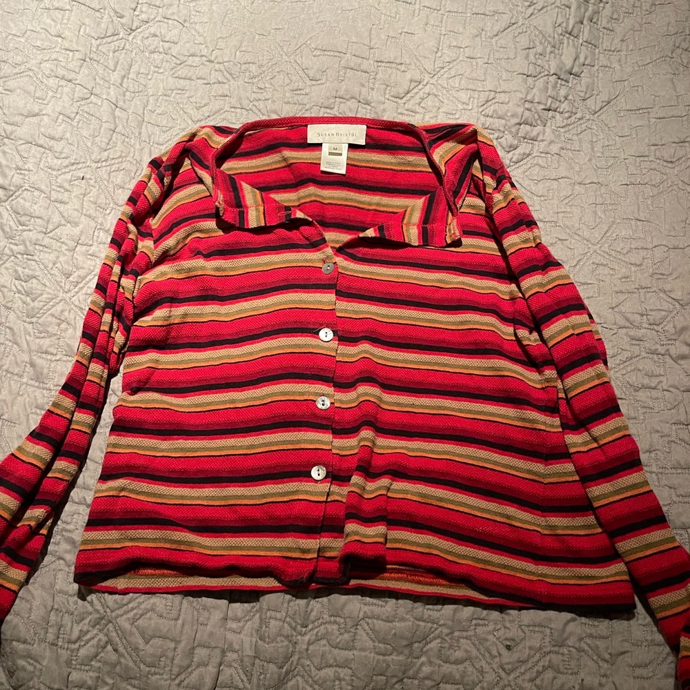 Striped Button-Up Shirt